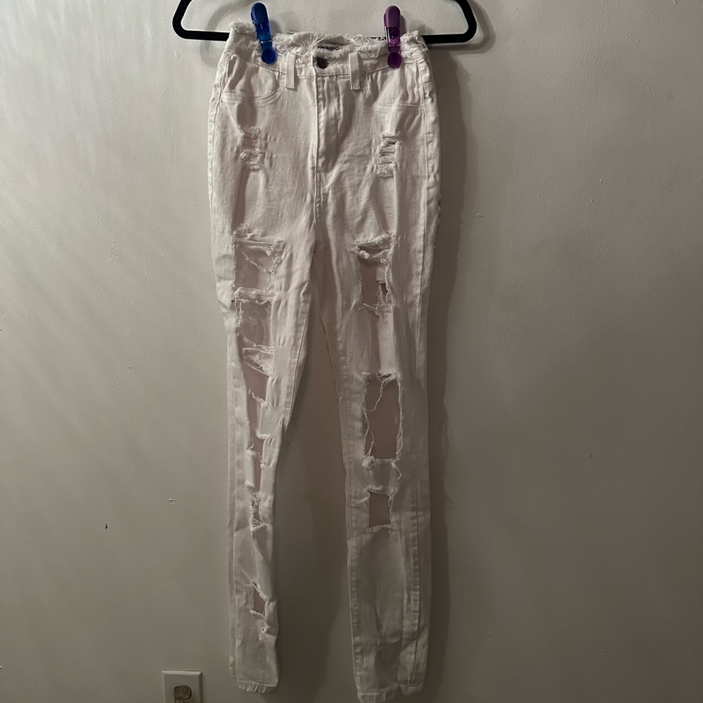 Distressed white Aphrodite jeans
